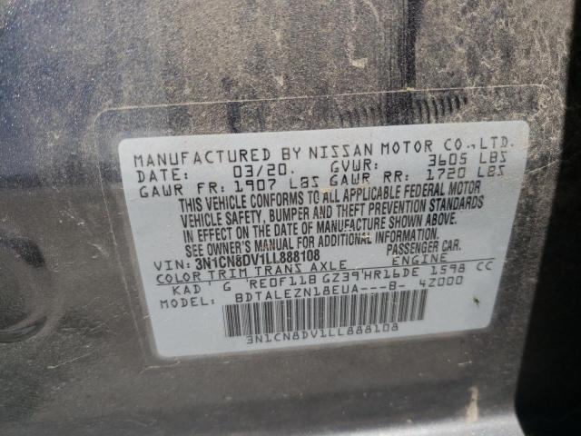 Photo 10 from auction – 2020 NISSAN VERSA S with VIN 3N1CN8DV1LL888108
