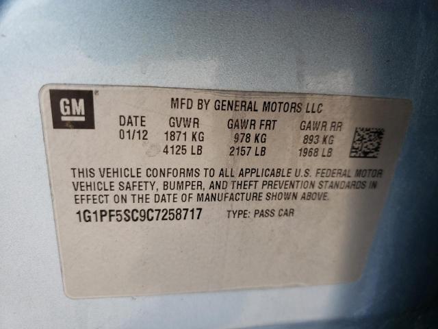 Photo 10 from auction – 2012 CHEVROLET CRUZE LT with VIN 1G1PF5SC9C7258717