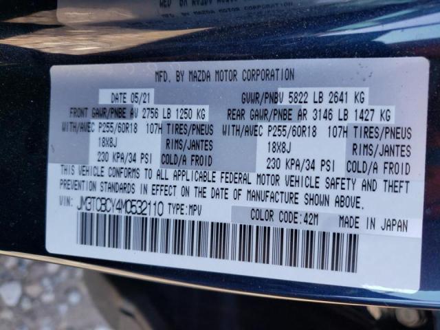 Photo 10 from auction – 2021 MAZDA CX-9 TOURI with VIN JM3TCBCY4M0532110