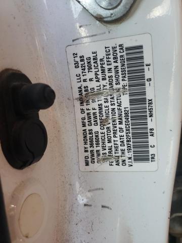 Photo 10 from auction – 2012 HONDA CIVIC LX with VIN 19XFB2F5XCE049821