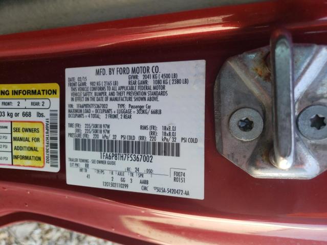 Photo 10 from auction – 2015 FORD MUSTANG with VIN 1FA6P8TH7F5367002