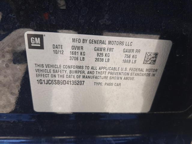 Photo 10 from auction – 2013 CHEVROLET SONIC LT with VIN 1G1JC6SB9D4135207