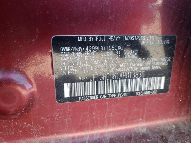 Photo 10 from auction – 2010 SUBARU IMPREZA 2. with VIN JF1GH6B61AH813836