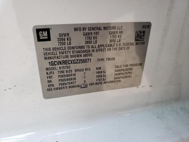 Photo 10 from auction – 2016 CHEVROLET SILVERADO with VIN 1GCVKRECXGZ256871