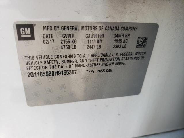 Photo 10 from auction – 2017 CHEVROLET IMPALA LT with VIN 2G1105S30H9165307