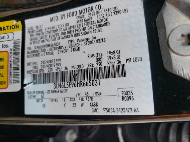 Photo 10 from auction – 2017 LINCOLN MKZ RESERV with VIN 3LN6L5E96HR665031
