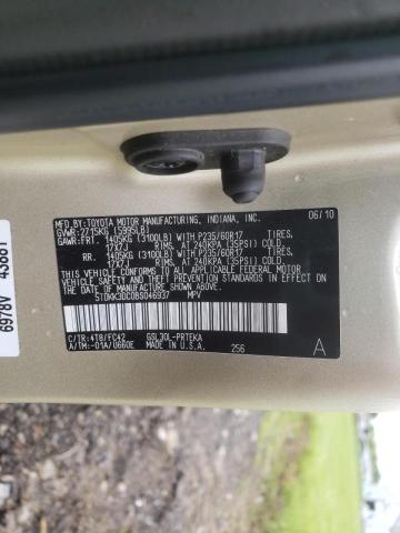 Photo 10 from auction – 2011 TOYOTA SIENNA LE with VIN 5TDKK3DC0BS046937