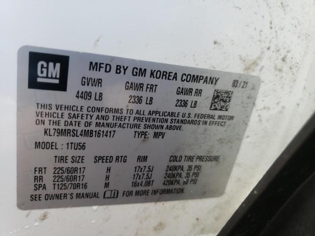 Photo 10 from auction – 2021 CHEVROLET TRAILBLAZE with VIN KL79MRSL4MB161417