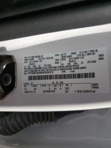 Photo 10 from auction – 2019 FORD F150 SUPER with VIN 1FTEW1E44KKD02372