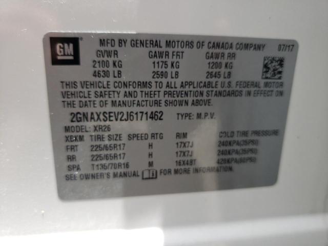 Photo 10 from auction – 2018 CHEVROLET EQUINOX with VIN 2GNAXSEV2J6171462