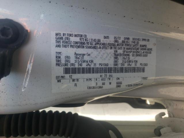 Photo 10 from auction – 2012 FORD FOCUS SEL with VIN 1FAHP3H29CL416935