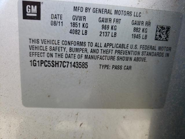 Photo 10 from auction – 2012 CHEVROLET CRUZE LS with VIN 1G1PC5SH7C7143585