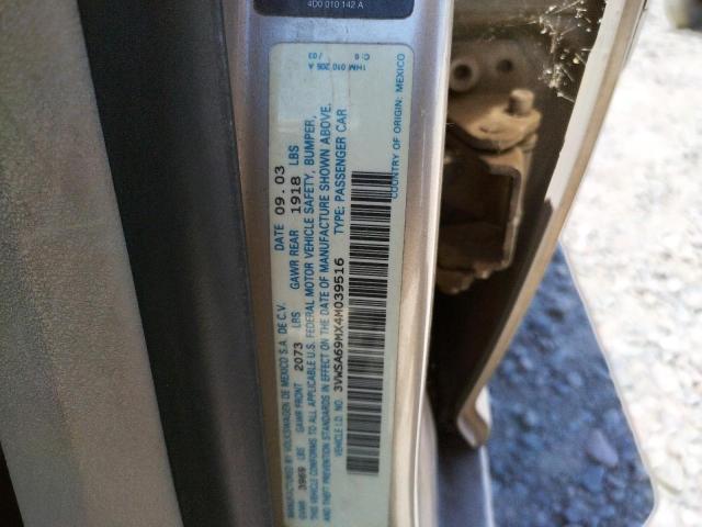 Photo 10 from auction – 2004 VOLKSWAGEN JETTA with VIN 3VWSA69MX4M039516