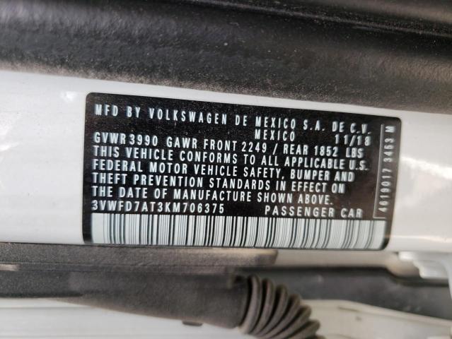 Photo 10 from auction – 2019 VOLKSWAGEN BEETLE S with VIN 3VWFD7AT3KM706375