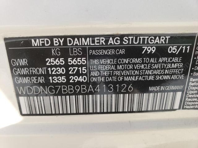 Photo 10 from auction – 2011 MERCEDES-BENZ S 550 with VIN WDDNG7BB9BA413126