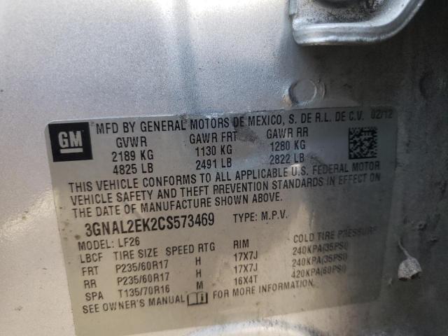 Photo 10 from auction – 2012 CHEVROLET CAPTIVA SP with VIN 3GNAL2EK2CS573469