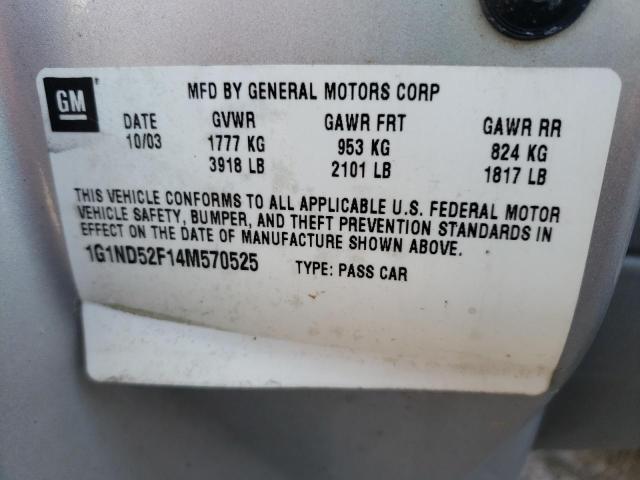 Photo 10 from auction – 2004 CHEVROLET CLASSIC with VIN 1G1ND52F14M570525