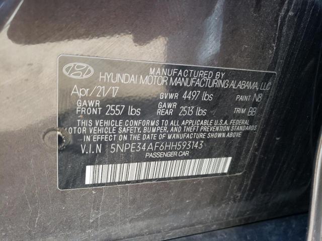 Photo 10 from auction – 2017 HYUNDAI SONATA SPO with VIN 5NPE34AF6HH593143