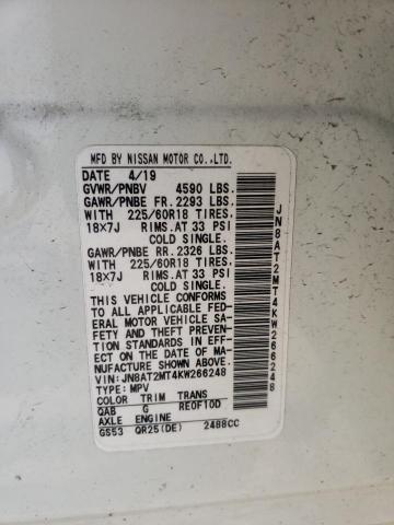 Photo 10 from auction – 2019 NISSAN ROGUE S with VIN JN8AT2MT4KW266248