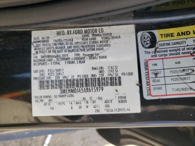 Photo 10 from auction – 2010 MERCURY MILAN PREM with VIN 3MEHM0JA5AR615979