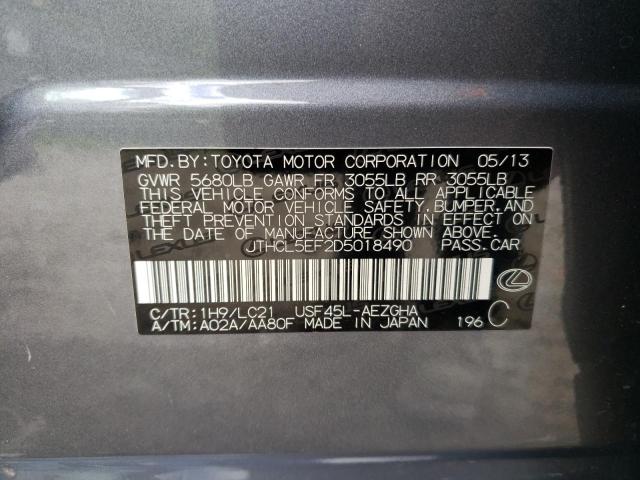 Photo 10 from auction – 2013 LEXUS LS 460 with VIN JTHCL5EF2D5018490