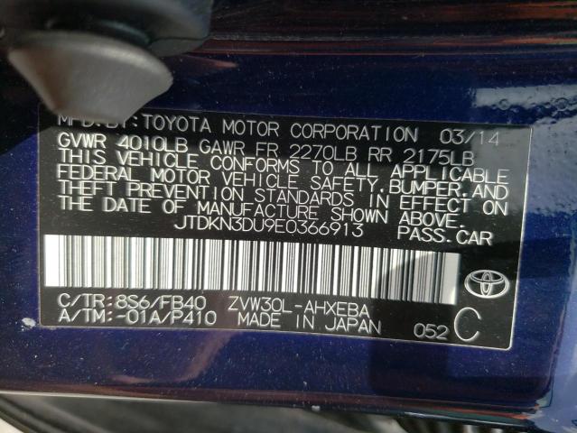 Photo 10 from auction – 2014 TOYOTA PRIUS with VIN JTDKN3DU9E0366913