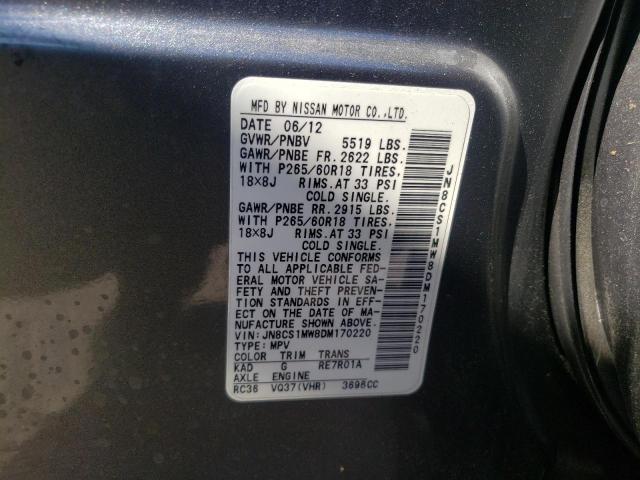 Photo 10 from auction – 2013 INFINITI FX37 with VIN JN8CS1MW8DM170220