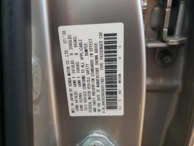 Photo 10 from auction – 2009 ACURA TSX with VIN JH4CU26609C017481