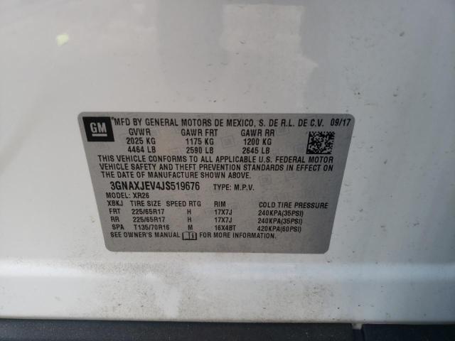 Photo 10 from auction – 2018 CHEVROLET EQUINOX LT with VIN 3GNAXJEV4JS519676