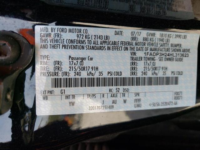 Photo 10 from auction – 2017 FORD FOCUS SEL with VIN 1FADP3H24HL313623