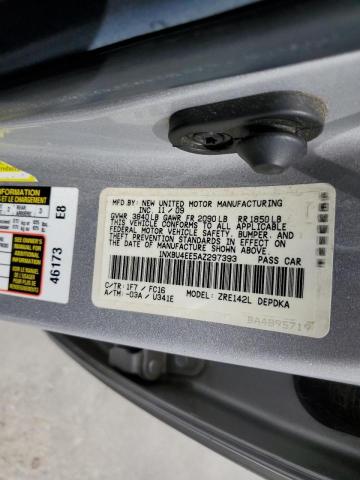 Photo 10 from auction – 2010 TOYOTA COROLLA BA with VIN 1NXBU4EE5AZ297393