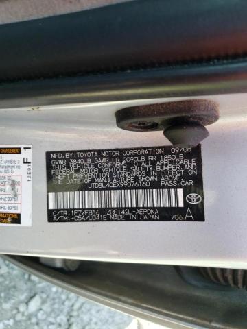 Photo 10 from auction – 2009 TOYOTA COROLLA BA with VIN JTDBL40EX99076160