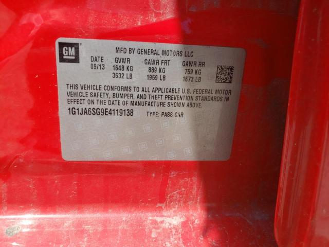 Photo 10 from auction – 2014 CHEVROLET SONIC LS with VIN 1G1JA6SG9E4119138