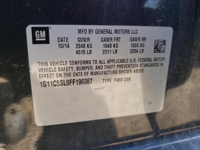Photo 10 from auction – 2015 CHEVROLET MALIBU 1LT with VIN 1G11C5SL8FF196087