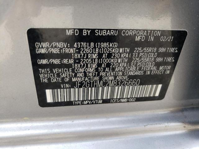 Photo 10 from auction – 2021 SUBARU CROSSTREK with VIN JF2GTHMC2M8326660