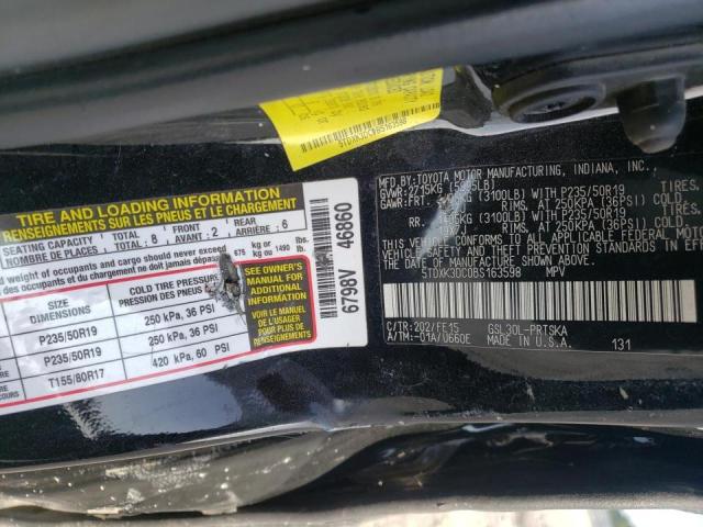 Photo 10 from auction – 2011 TOYOTA SIENNA SPO with VIN 5TDXK3DC0BS163598