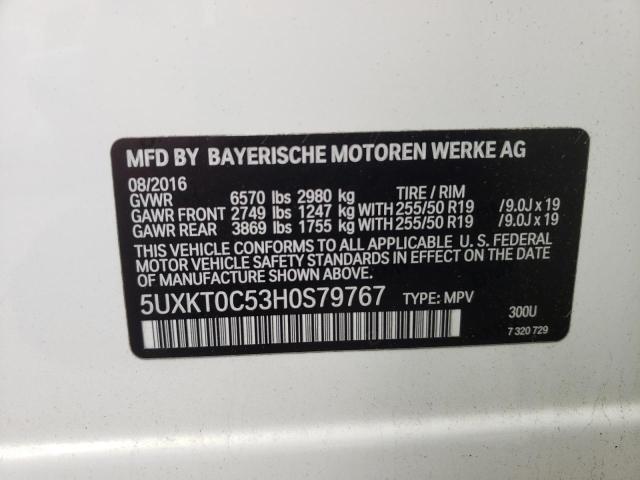 Photo 10 from auction – 2017 BMW X5 XDR40E with VIN 5UXKT0C53H0S79767