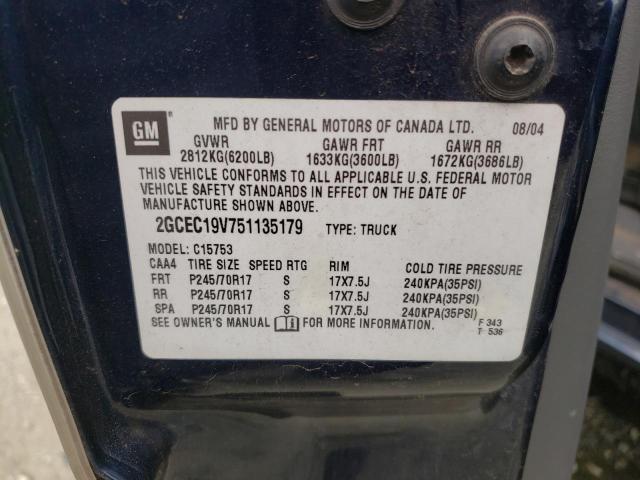 Photo 10 from auction – 2005 CHEVROLET SILVERADO with VIN 2GCEC19V751135179