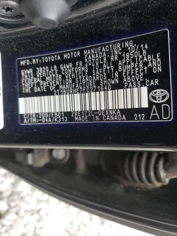 Photo 10 from auction – 2015 TOYOTA COROLLA L with VIN 2T1BURHE7FC271640