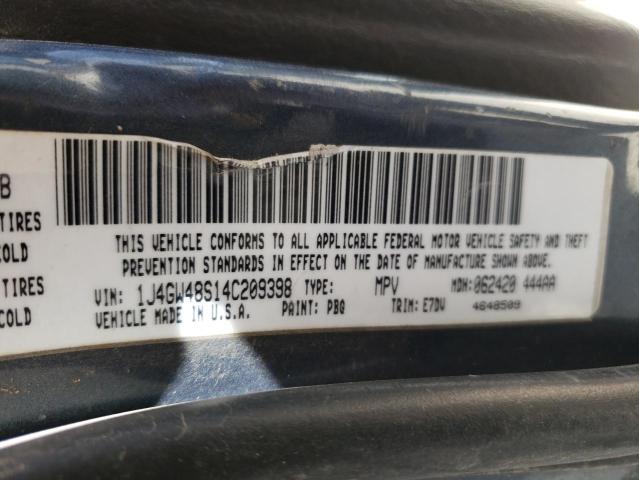 Photo 10 from auction – 2004 JEEP GRAND CHER with VIN 1J4GW48S14C209398