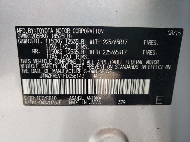 Photo 10 from auction – 2015 TOYOTA RAV4 LE with VIN JTMZFREV1FD056142