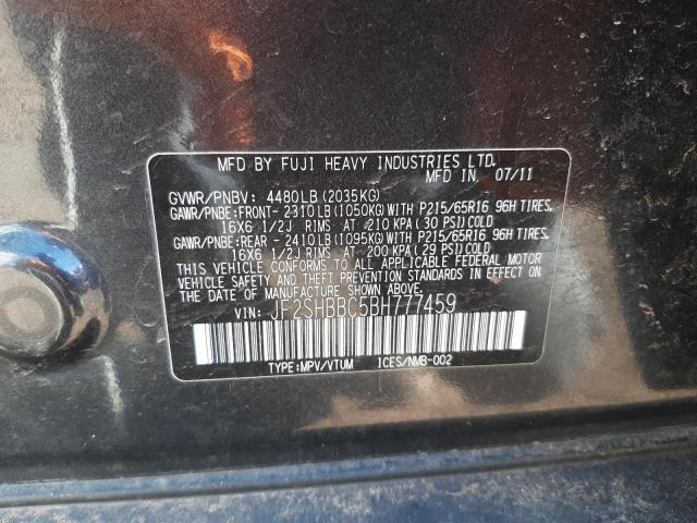 Photo 10 from auction – 2011 SUBARU FORESTER 2 with VIN JF2SHBBC5BH777459