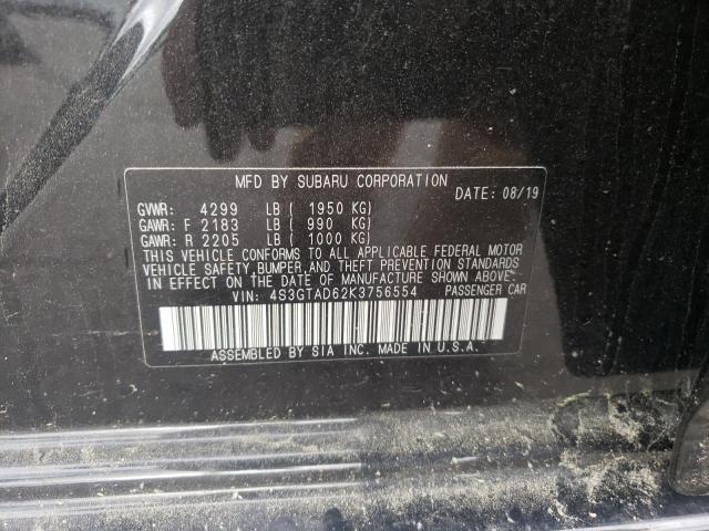 Photo 10 from auction – 2019 SUBARU IMPREZA PR with VIN 4S3GTAD62K3756554