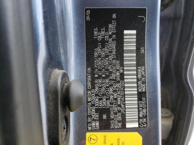 Photo 10 from auction – 2007 TOYOTA HIGHLANDER with VIN JTEHP21A770197322