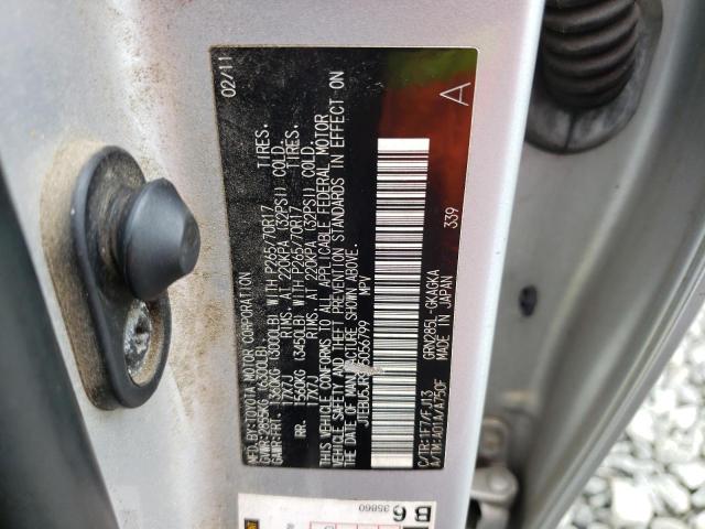 Photo 10 from auction – 2011 TOYOTA 4RUNNER SR with VIN JTEBU5JR9B5056799