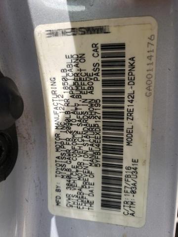 Photo 10 from auction – 2013 TOYOTA COROLLA BA with VIN 5YFBU4EEXDP127195