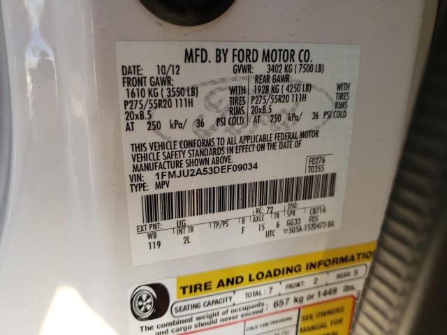 Photo 10 from auction – 2013 FORD EXPEDITION with VIN 1FMJU2A53DEF09034
