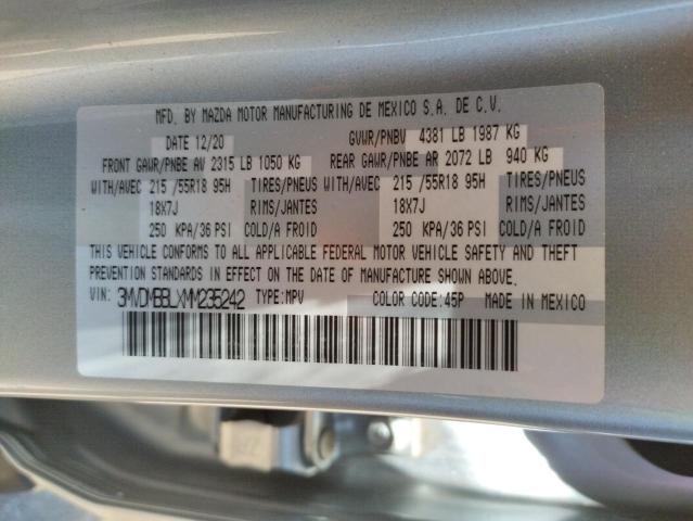 Photo 10 from auction – 2021 MAZDA CX-30 SELE with VIN 3MVDMBBLXMM235242