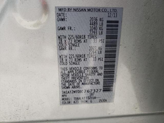 Photo 10 from auction – 2014 NISSAN ROGUE S with VIN 5N1AT2MT0EC767327