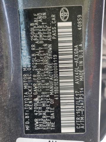 Photo 10 from auction – 2013 TOYOTA AVALON HYB with VIN 4T1BD1EB3DU009119